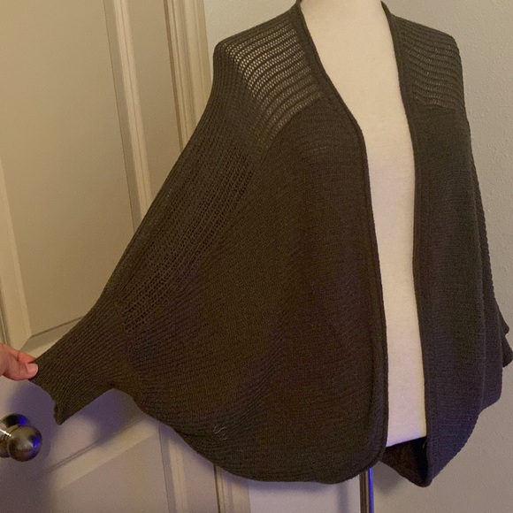 Olive green Cocoon Knit Cardigan - Picture 2 of 5